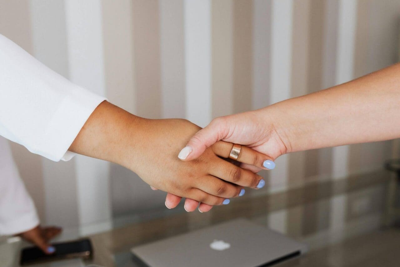 Closeup of a handshake